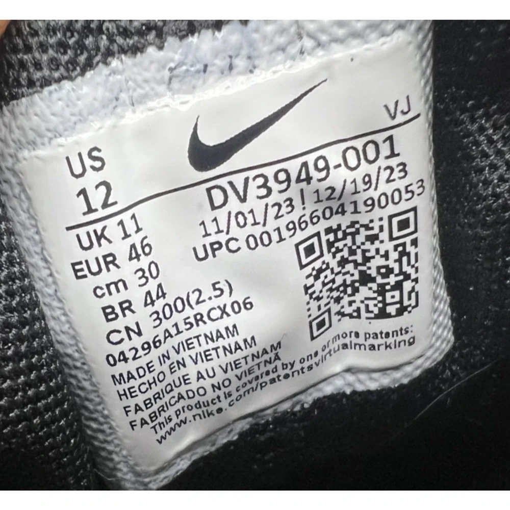 Nike Free Metcon 5 Black White DV3949-001 Mens CrossFit Gym Size 12 - Picture 11 of 12